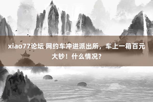 xiao77论坛 网约车冲进派出所，车上一箱百元大钞！什么情况？