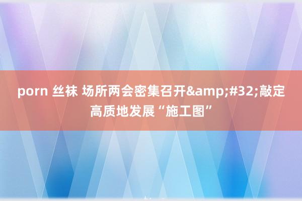 porn 丝袜 场所两会密集召开&#32;敲定高质地发展“施工图”