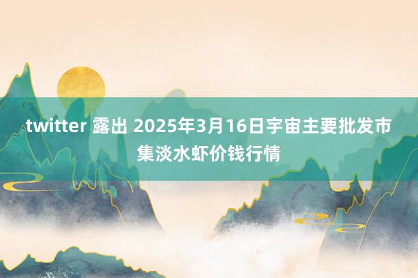 twitter 露出 2025年3月16日宇宙主要批发市集淡水虾价钱行情