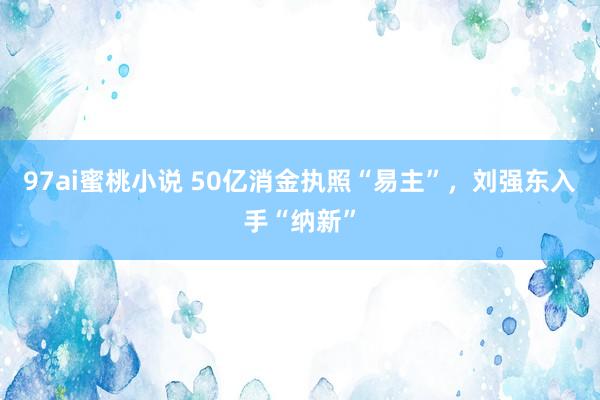 97ai蜜桃小说 50亿消金执照“易主”，刘强东入手“纳新”