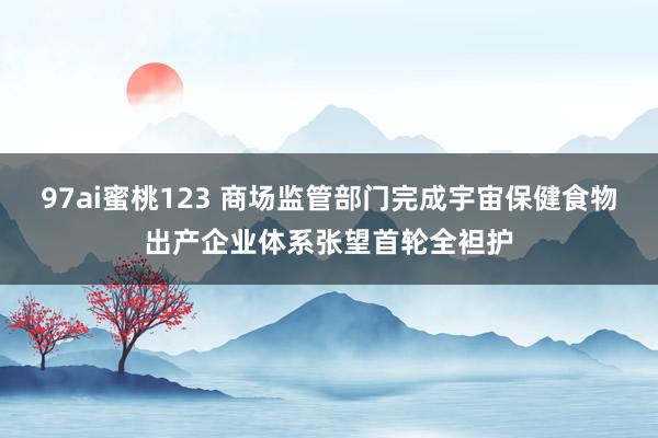 97ai蜜桃123 商场监管部门完成宇宙保健食物出产企业体系张望首轮全袒护