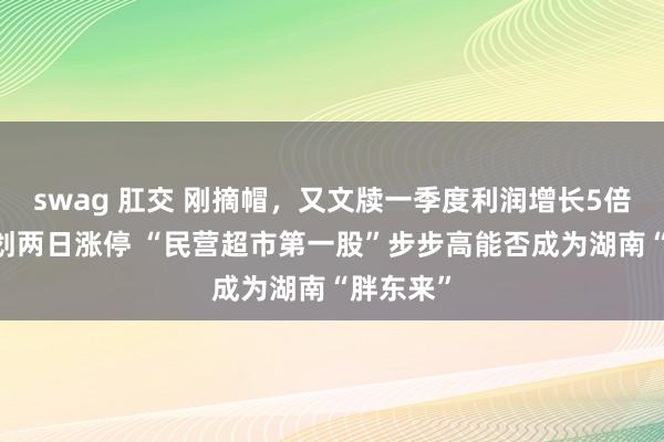 swag 肛交 刚摘帽，又文牍一季度利润增长5倍 ，有计划两日涨停 “民营超市第一股”步步高能否成为湖南“胖东来”