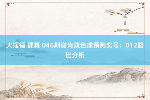 大摆锤 裸舞 046期谢涛双色球预测奖号：012路比分析